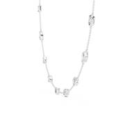 Elegant Bezel-Set Emerald & Marquise Lab-Grown Diamond Necklace (14 Stones | 2.8 Ct TW)