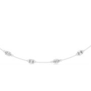 Elegant Bezel-Set Emerald & Marquise Lab-Grown Diamond Necklace (14 Stones | 2.8 Ct TW)