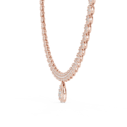 Luxury Pear & Round Lab-Grown Diamond Statement Necklace (21.56 mm Pendant | 401 Stones | 7.884 Ct TW)