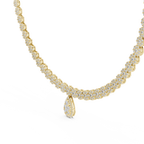 Luxury Pear & Round Lab-Grown Diamond Statement Necklace (21.56 mm Pendant | 401 Stones | 7.884 Ct TW)
