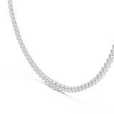 Premium Round Lab-Grown Diamond Necklace (6.05 mm Feature Stone | 117 Stones | 11.006 Ct TW)