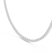 Premium Round Lab-Grown Diamond Necklace (6.05 mm Feature Stone | 117 Stones | 11.006 Ct TW)