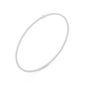 Premium Round Lab-Grown Diamond Necklace (6.05 mm Feature Stone | 117 Stones | 11.006 Ct TW)