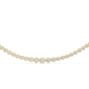Premium Round Lab-Grown Diamond Necklace (6.05 mm Feature Stone | 117 Stones | 11.006 Ct TW)