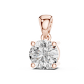 Classic Round Lab-Grown Diamond Pendant (6.50 mm Center Stone | Prong Setting | Minimalist Design)