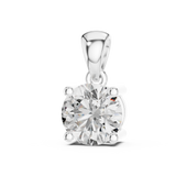 Classic Round Lab-Grown Diamond Pendant (6.50 mm Center Stone | Prong Setting | Minimalist Design)