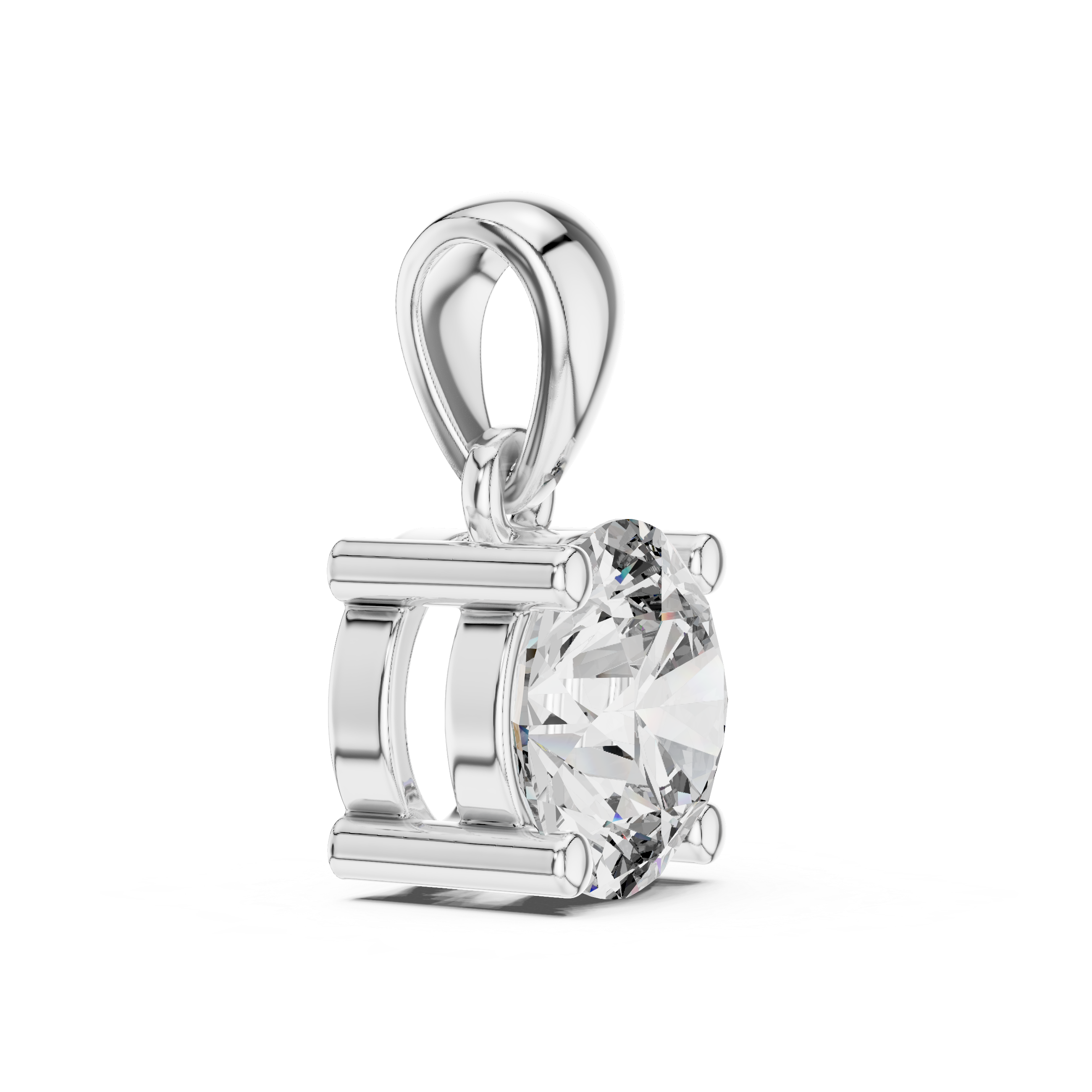 Classic Round Lab-Grown Diamond Pendant (6.50 mm Center Stone | Prong Setting | Minimalist Design)