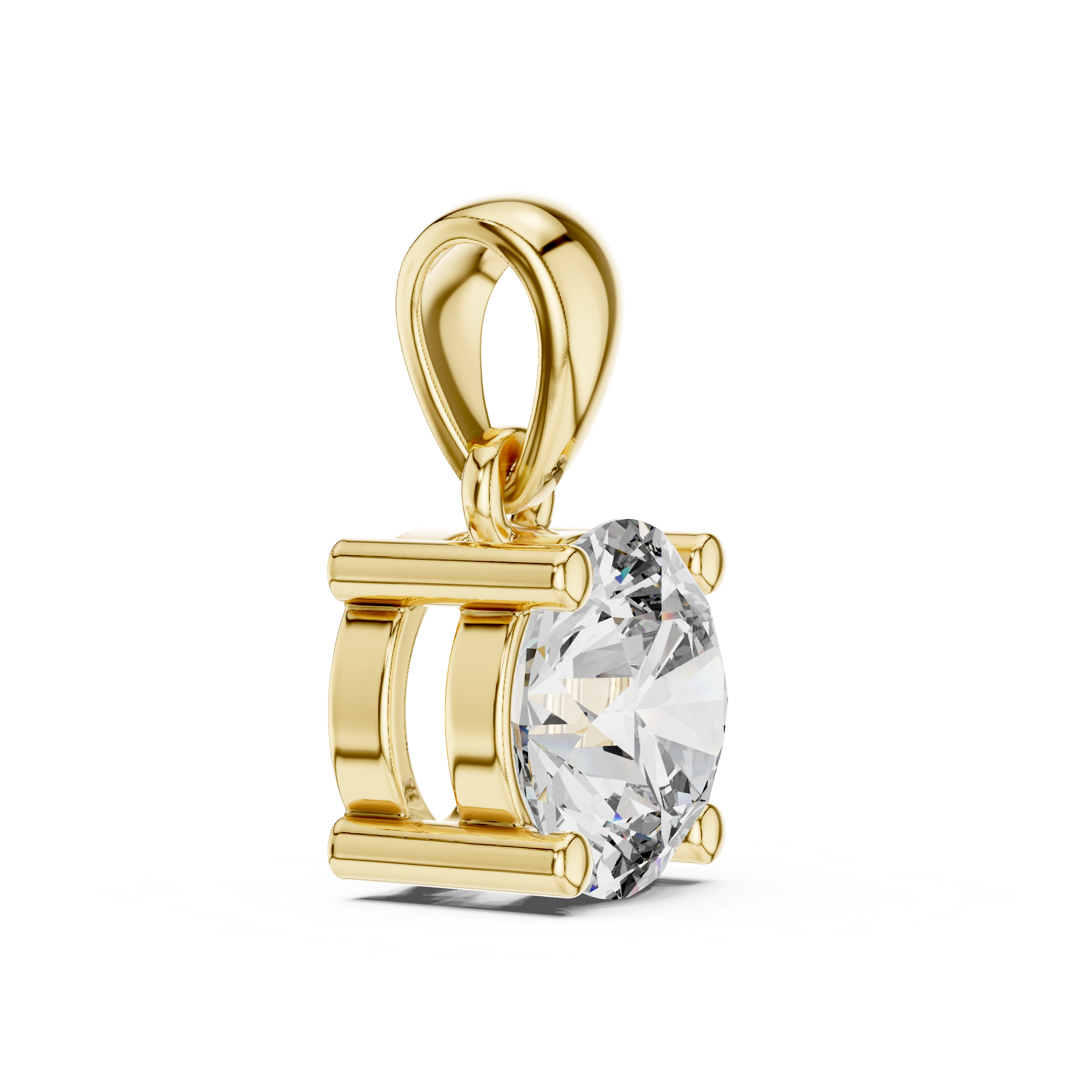 Classic Round Lab-Grown Diamond Pendant (6.50 mm Center Stone | Prong Setting | Minimalist Design)