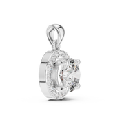 Elegant Halo Lab-Grown Diamond Pendant (10.47 mm Width | 6.70 mm Height | 21 Stones | 1.20 Ct TW)