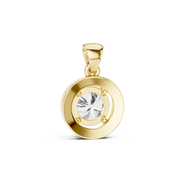 Elegant Halo Lab-Grown Diamond Pendant (10.47 mm Width | 6.70 mm Height | 21 Stones | 1.20 Ct TW)