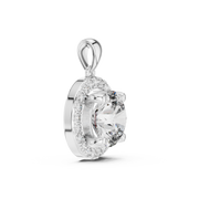 Premium Halo Round Lab-Grown Diamond Pendant (14.38 mm | 22 Stones | 3.22 Ct TW)