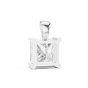 Classic Princess-Cut Lab-Grown Diamond Pendant (7.22 mm Stone | 4 Diamonds | Micro-Prong Setting)
