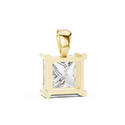 Classic Princess-Cut Lab-Grown Diamond Pendant (7.22 mm Stone | 4 Diamonds | Micro-Prong Setting)