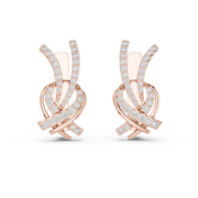 Elegant Twisted-Ribbon Lab-Grown Diamond Drop Earrings (19.87 mm | 0.512 Ct TW)