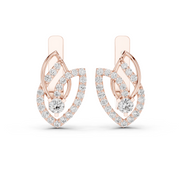 Elegant Dual-Loop Lab-Grown Diamond Drop Earrings (14.88 mm | 0.546 Ct TW)