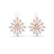 Radiant Snowflake-Style Multi-Round Diamond Earrings (15.04 mm | 0.546 Ct TW)