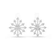 Radiant Snowflake-Style Multi-Round Diamond Earrings (15.04 mm | 0.546 Ct TW)