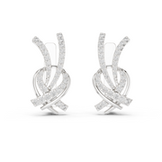 Elegant Twisted-Ribbon Lab-Grown Diamond Drop Earrings (19.87 mm | 0.512 Ct TW)