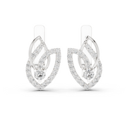 Elegant Dual-Loop Lab-Grown Diamond Drop Earrings (14.88 mm | 0.546 Ct TW)