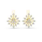 Radiant Snowflake-Style Multi-Round Diamond Earrings (15.04 mm | 0.546 Ct TW)