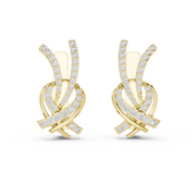 Elegant Twisted-Ribbon Lab-Grown Diamond Drop Earrings (19.87 mm | 0.512 Ct TW)