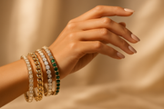 a hot haand wearing real jewellry bracelets