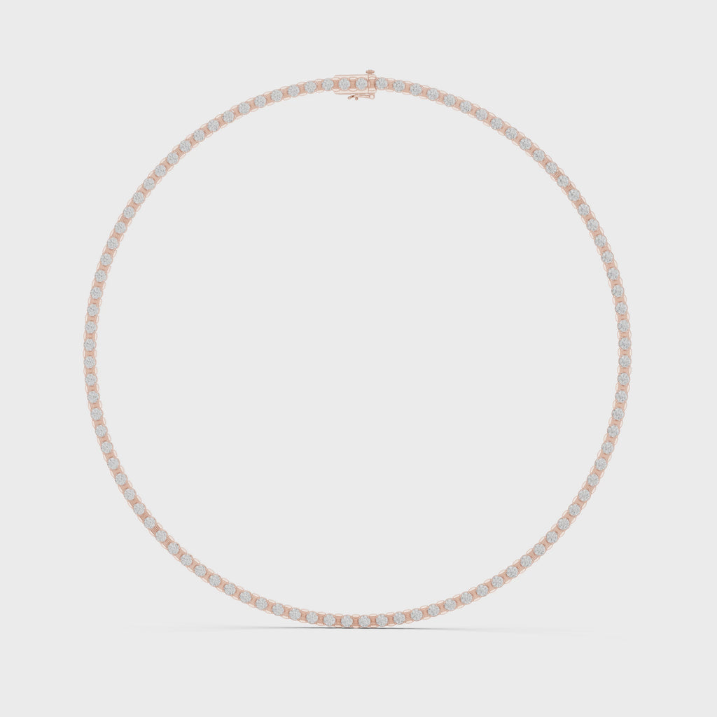 Classic 4.09 mm Lab-Grown Diamond Tennis Necklace (96 Stones | 14.016 Ct TW)