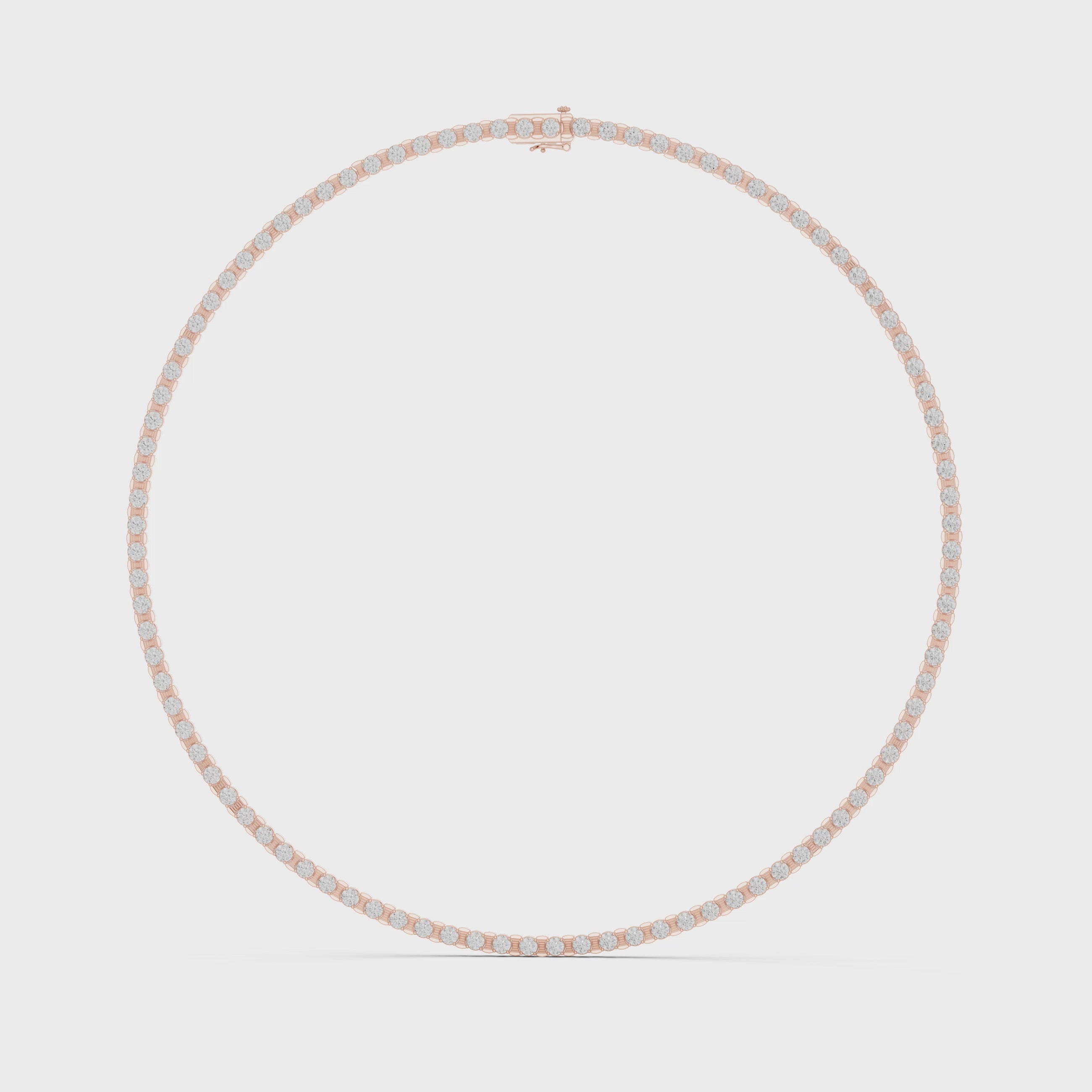 Classic 4.09 mm Lab-Grown Diamond Tennis Necklace (96 Stones | 14.016 Ct TW)