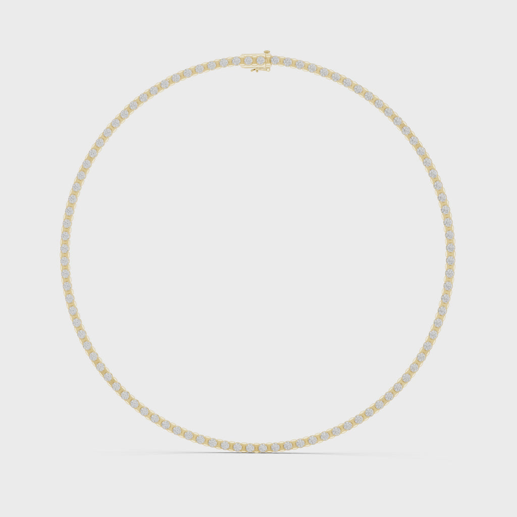 Classic 4.09 mm Lab-Grown Diamond Tennis Necklace (96 Stones | 14.016 Ct TW)