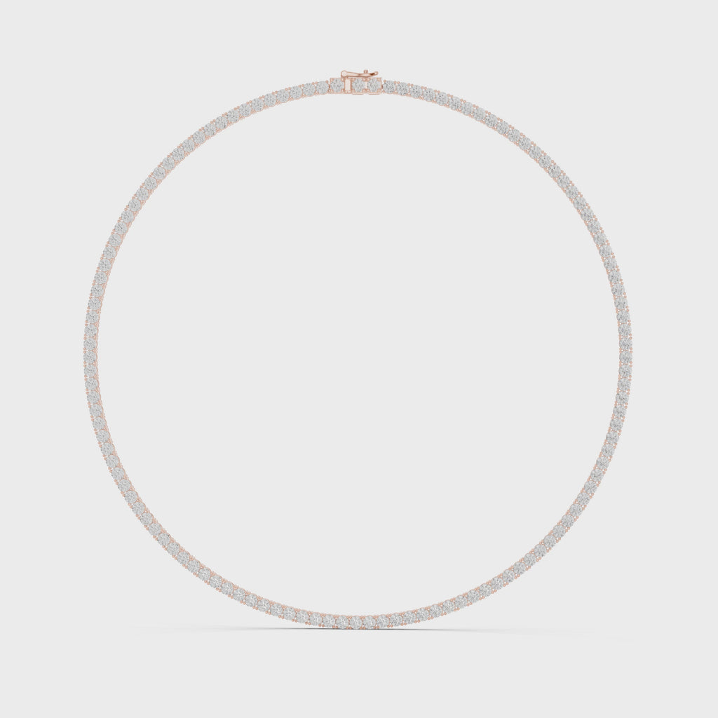 Classic 4.00 mm Lab-Grown Diamond Tennis Necklace (124 Stones | 37.20 Ct TW)