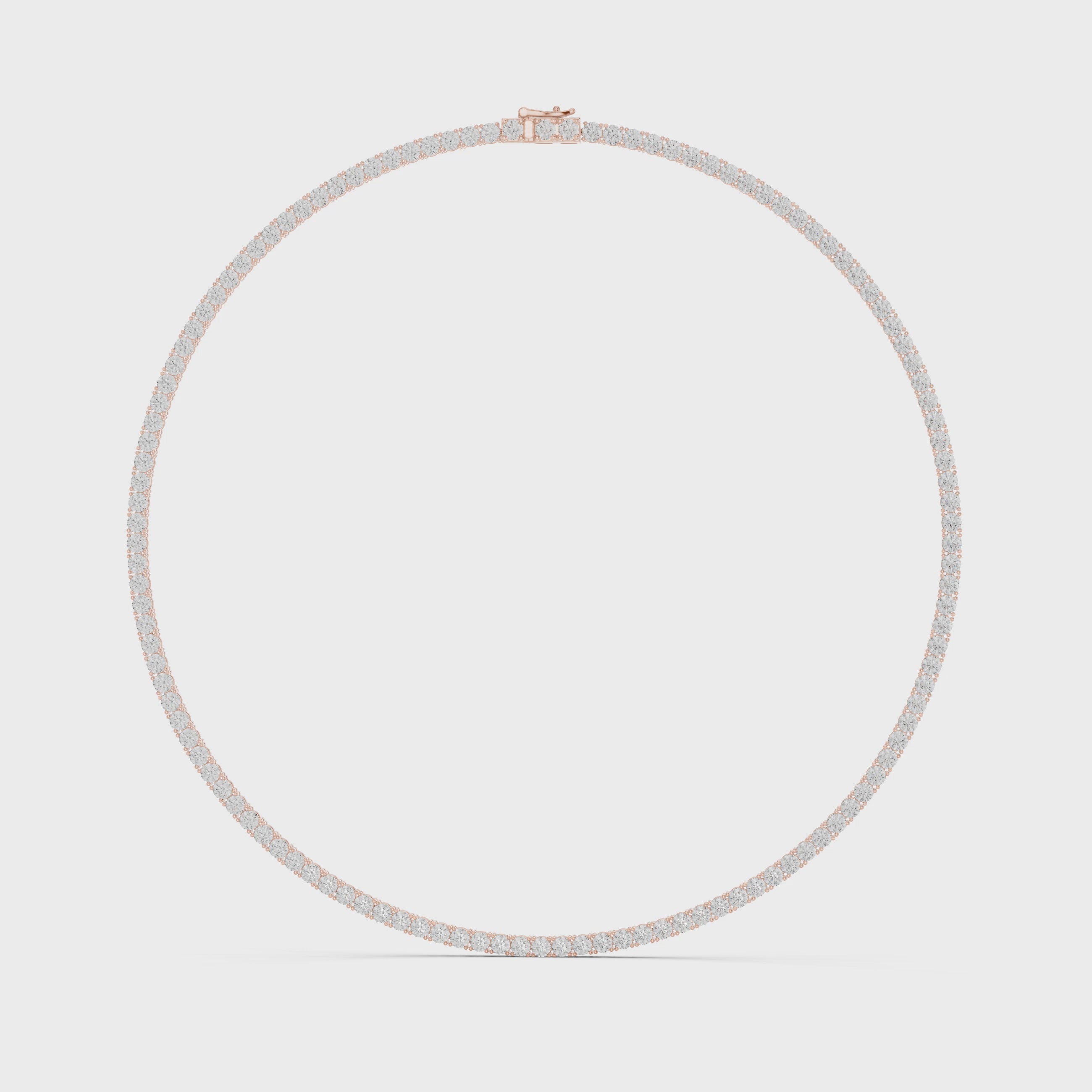 Classic 4.00 mm Lab-Grown Diamond Tennis Necklace (124 Stones | 37.20 Ct TW)