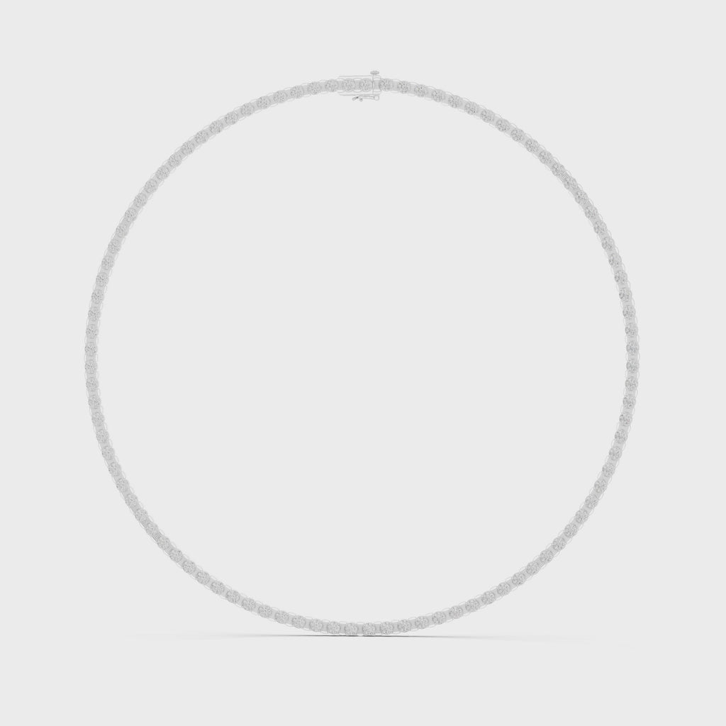 Classic 4.09 mm Lab-Grown Diamond Tennis Necklace (96 Stones | 14.016 Ct TW)
