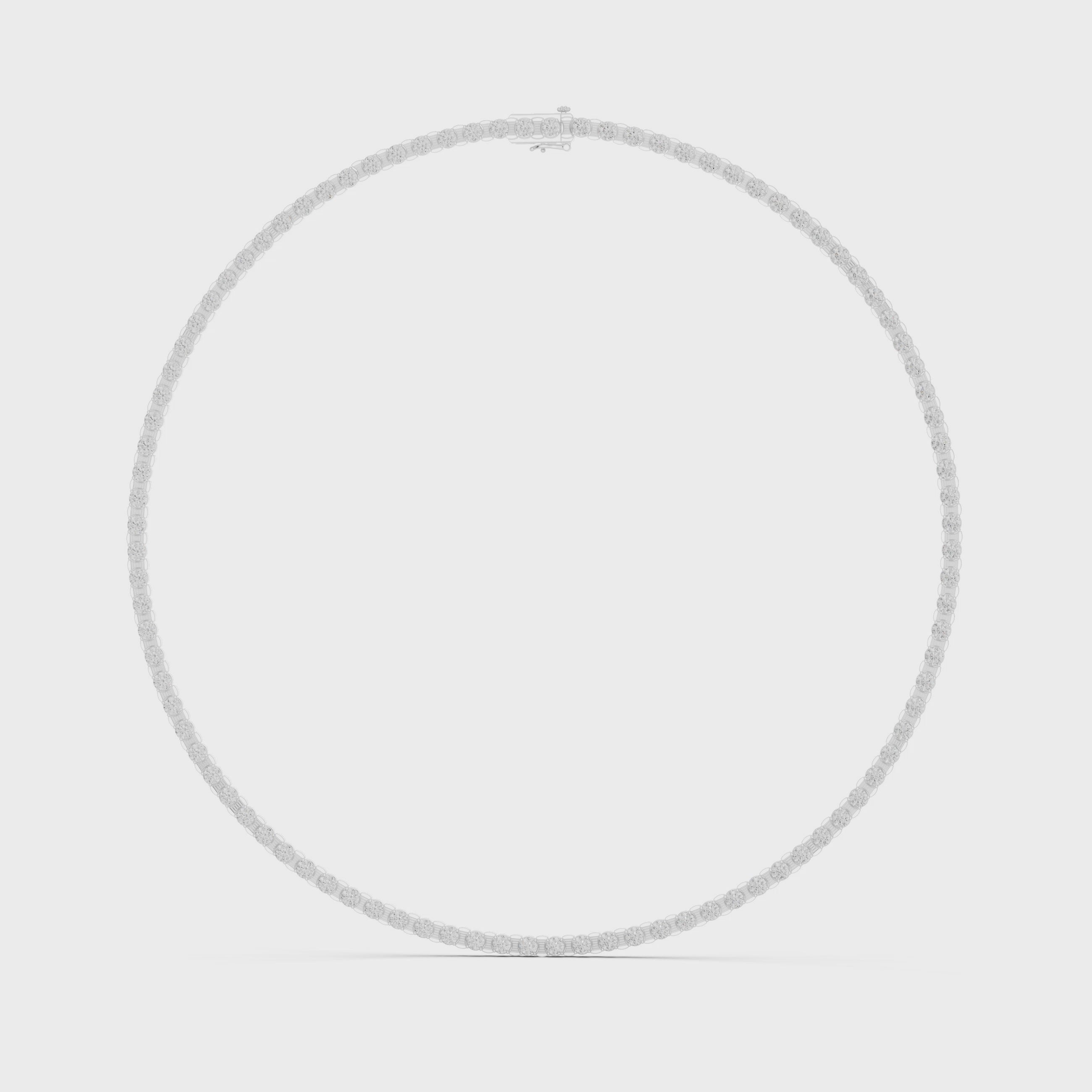 Classic 4.09 mm Lab-Grown Diamond Tennis Necklace (96 Stones | 14.016 Ct TW)