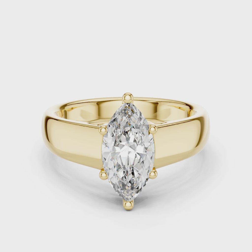 Classic Marquise Solitaire Ring (12×6 mm | Lab-Grown Diamond)