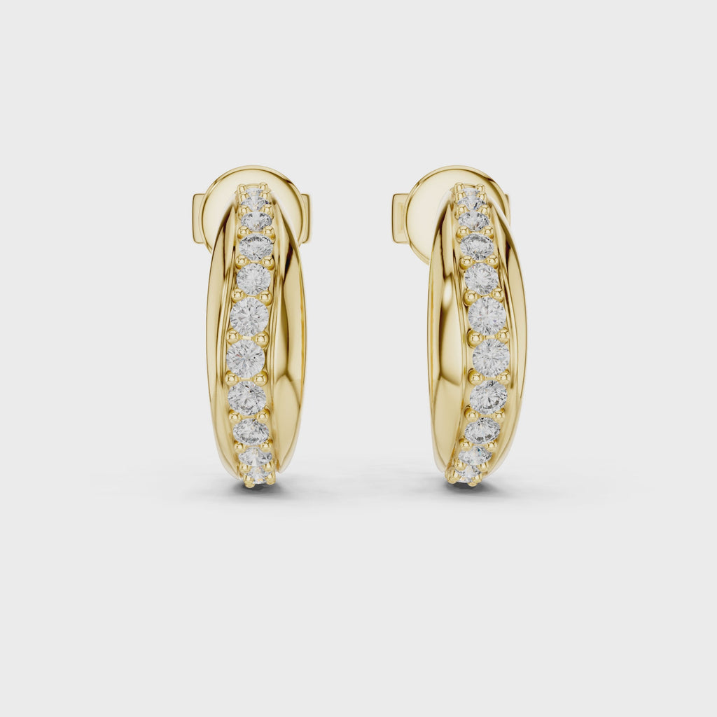 Classic Micro-Pavé Lab-Grown Diamond Hoop Earrings (13.88 mm | 0.38 Ct TW)Classic Micro-Pavé Lab-Grown Diamond Hoop Earrings (13.88 mm | 0.38 Ct TW)