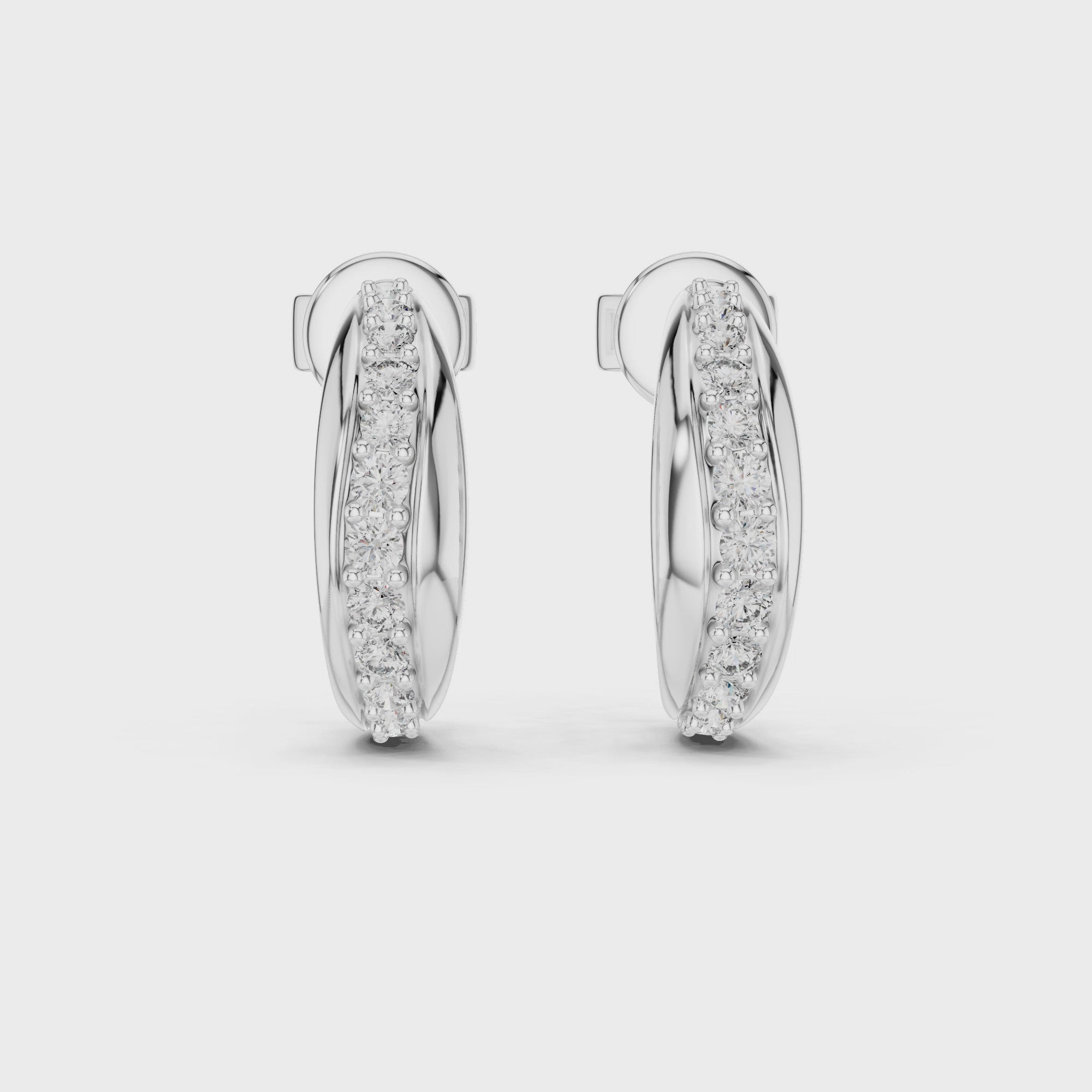 Classic Micro-Pavé Lab-Grown Diamond Hoop Earrings (13.88 mm | 0.38 Ct TW)Classic Micro-Pavé Lab-Grown Diamond Hoop Earrings (13.88 mm | 0.38 Ct TW)